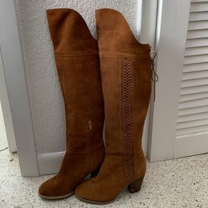 Brown Suede knee high boots